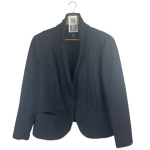 LANE COLLECTION black blazer hook and eye closure // 2X